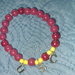Strech Bracelet with USC initials